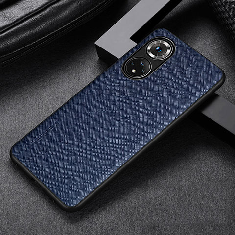 Custodia Lusso Pelle Cover GS1 per Huawei Honor 50 Pro 5G Blu