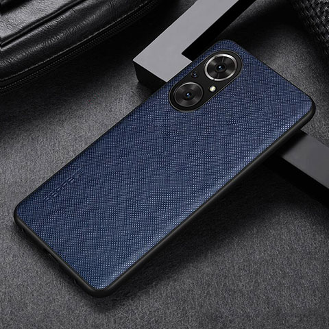 Custodia Lusso Pelle Cover GS1 per Huawei Honor 50 SE 5G Blu