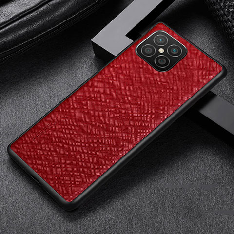 Custodia Lusso Pelle Cover GS1 per Huawei Nova 8 SE 4G Rosso