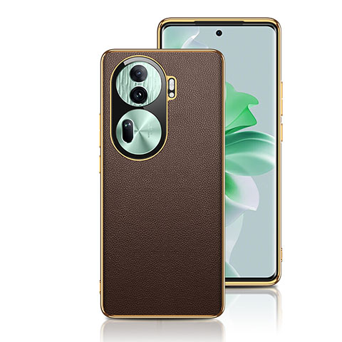 Custodia Lusso Pelle Cover GS1 per Oppo Reno11 Pro 5G Marrone