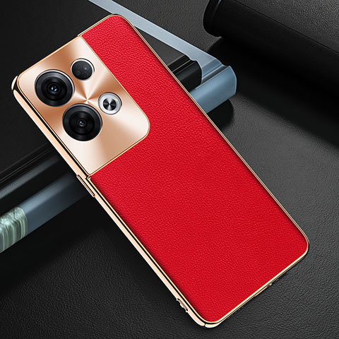 Custodia Lusso Pelle Cover GS1 per Oppo Reno8 Pro 5G Rosso