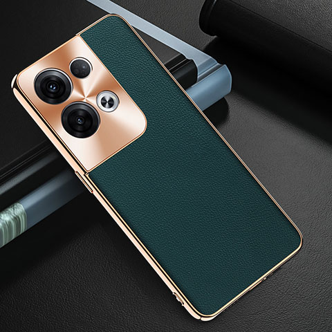 Custodia Lusso Pelle Cover GS1 per Oppo Reno8 Pro+ Plus 5G Verde