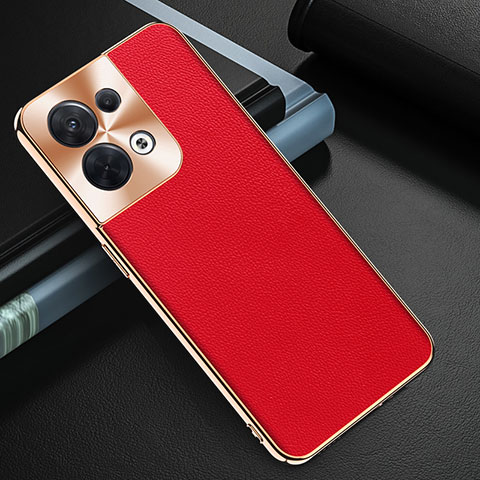 Custodia Lusso Pelle Cover GS1 per Oppo Reno9 Pro 5G Rosso