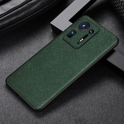 Custodia Lusso Pelle Cover GS1 per Xiaomi Mi Mix 4 5G Verde