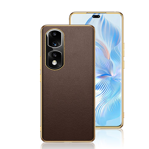 Custodia Lusso Pelle Cover GS2 per Huawei Honor 90 Pro 5G Marrone