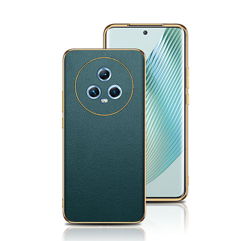 Custodia Lusso Pelle Cover GS2 per Huawei Honor Magic5 5G Verde