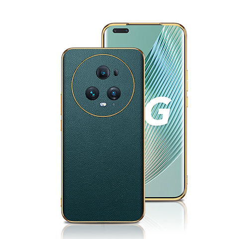 Custodia Lusso Pelle Cover GS2 per Huawei Honor Magic5 Pro 5G Verde