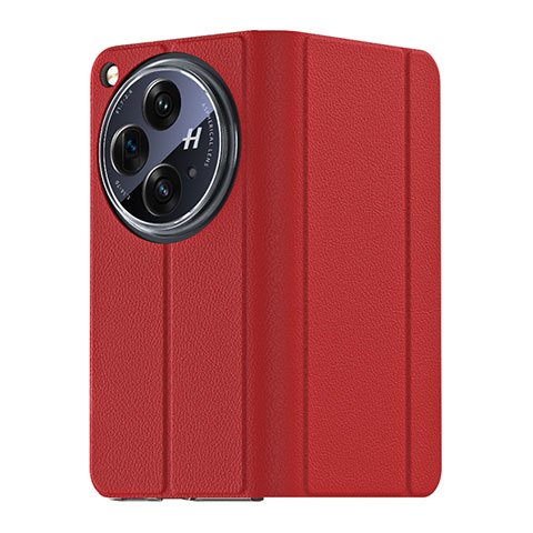 Custodia Lusso Pelle Cover GS3 per OnePlus Open 5G Rosso