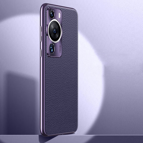 Custodia Lusso Pelle Cover JB1 per Huawei P60 Pro Viola