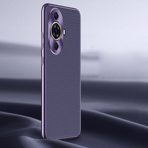 Custodia Lusso Pelle Cover JB2 per Huawei Nova 11 Ultra Viola