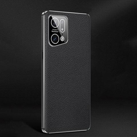 Custodia Lusso Pelle Cover JB2 per Oppo Find X5 Pro 5G Nero