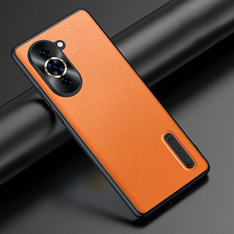 Custodia Lusso Pelle Cover JB3 per Huawei Nova 10 Arancione