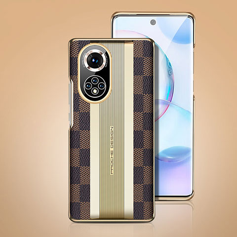 Custodia Lusso Pelle Cover JB4 per Huawei Nova 9 Marrone