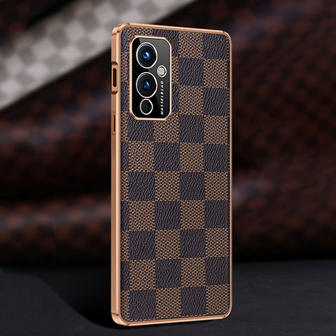 Custodia Lusso Pelle Cover JB4 per OnePlus 9 5G Marrone