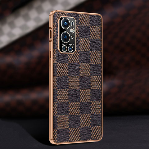 Custodia Lusso Pelle Cover JB4 per OnePlus 9 Pro 5G Marrone