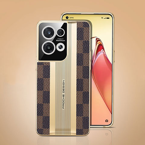 Custodia Lusso Pelle Cover JB4 per Oppo Reno9 Pro 5G Marrone