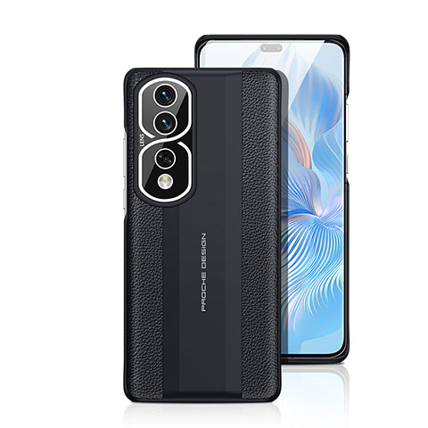 Custodia Lusso Pelle Cover JB5 per Huawei Honor 80 Pro 5G Nero