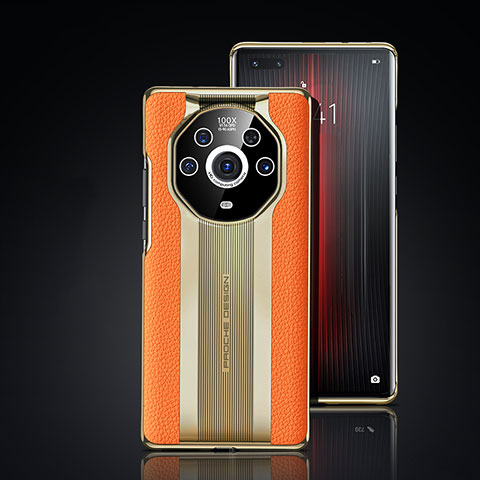 Custodia Lusso Pelle Cover JB6 per Huawei Honor Magic3 Pro+ Plus 5G Arancione