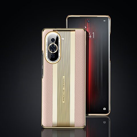 Custodia Lusso Pelle Cover JB6 per Huawei Nova 10 Oro