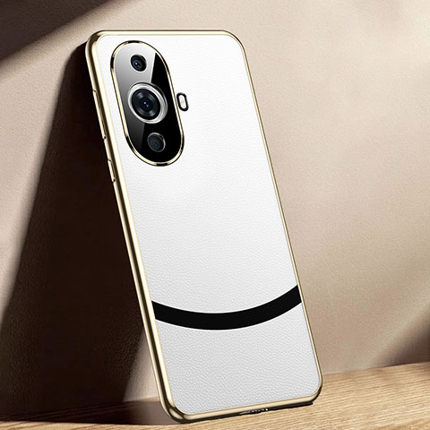 Custodia Lusso Pelle Cover JL1 per Huawei Nova 11 Bianco