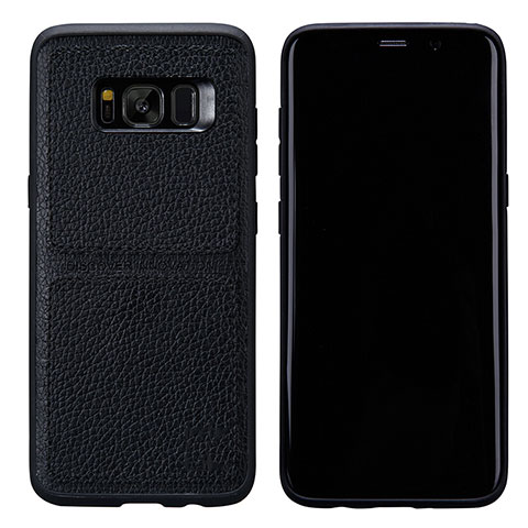 Custodia Lusso Pelle Cover L01 per Samsung Galaxy S8 Nero