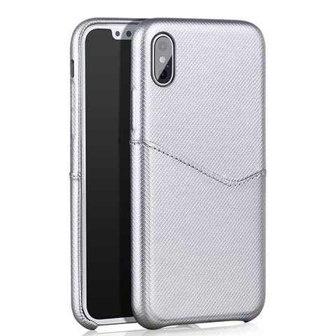 Custodia Lusso Pelle Cover L05 per Apple iPhone Xs Bianco