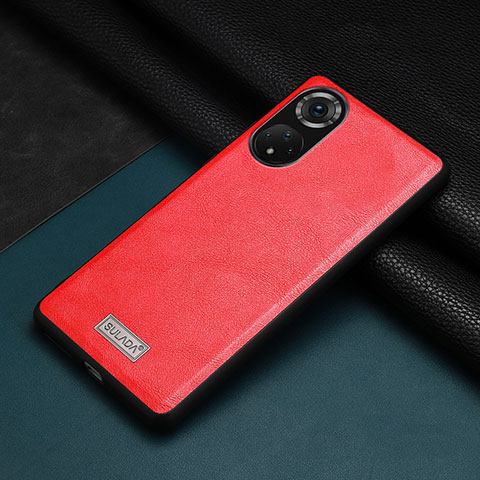 Custodia Lusso Pelle Cover LD1 per Huawei Honor 50 Pro 5G Rosso