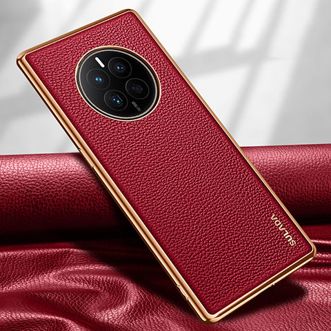 Custodia Lusso Pelle Cover LD1 per Huawei Mate 50 Rosso