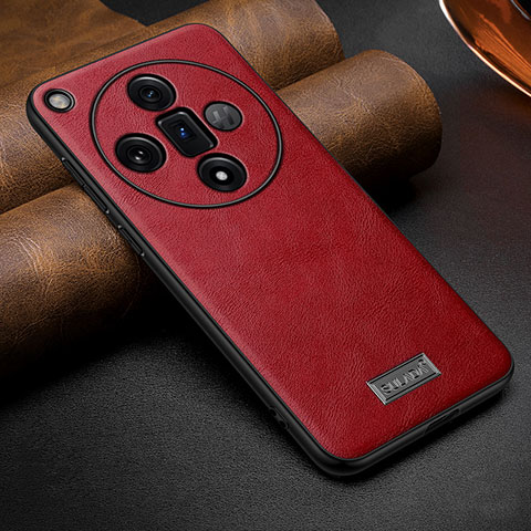 Custodia Lusso Pelle Cover LD1 per Oppo Find X7 5G Rosso