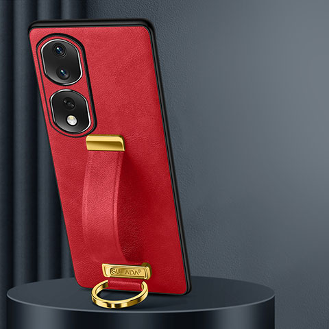 Custodia Lusso Pelle Cover LD2 per Huawei Honor 80 Pro 5G Rosso