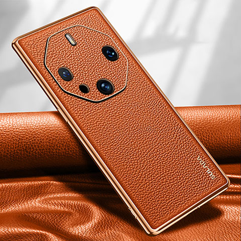 Custodia Lusso Pelle Cover LD2 per Huawei Mate 60 RS Ultimate Arancione