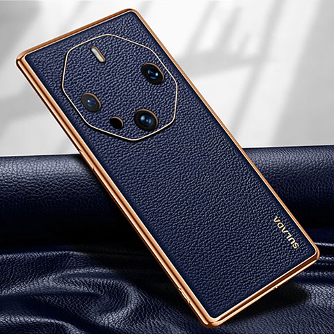 Custodia Lusso Pelle Cover LD2 per Huawei Mate 60 RS Ultimate Blu