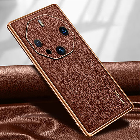 Custodia Lusso Pelle Cover LD2 per Huawei Mate 60 RS Ultimate Marrone