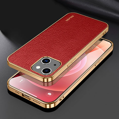 Custodia Lusso Pelle Cover LD3 per Apple iPhone 14 Rosso