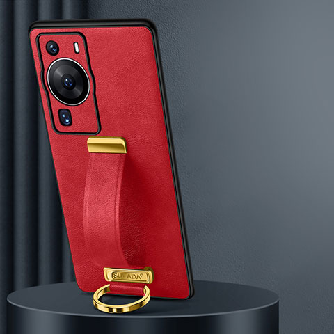 Custodia Lusso Pelle Cover LD3 per Huawei P60 Pro Rosso