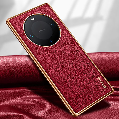 Custodia Lusso Pelle Cover LD4 per Huawei Mate 60 Pro+ Plus Rosso