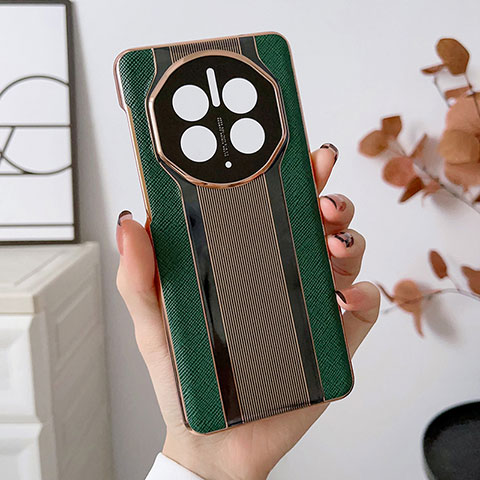 Custodia Lusso Pelle Cover LF2 per Huawei Mate 50 RS Verde