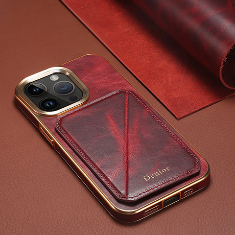 Custodia Lusso Pelle Cover MT1 per Apple iPhone 15 Pro Rosso