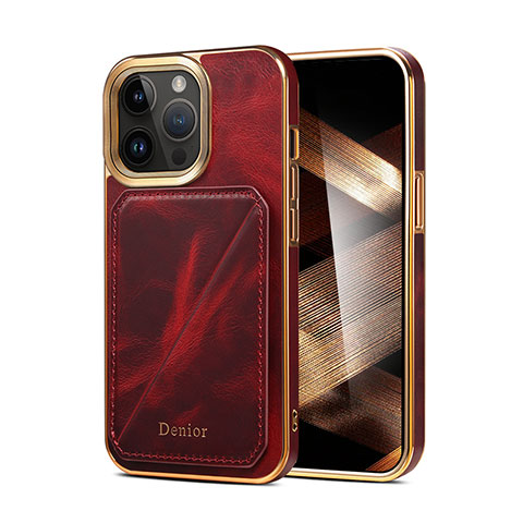 Custodia Lusso Pelle Cover MT2 per Apple iPhone 16 Pro Max Rosso