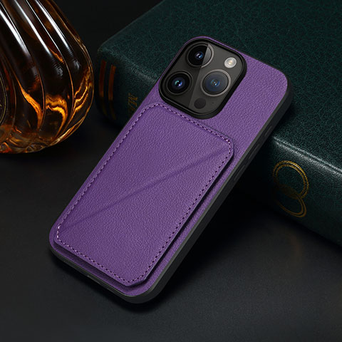 Custodia Lusso Pelle Cover MT4 per Apple iPhone 14 Pro Max Viola