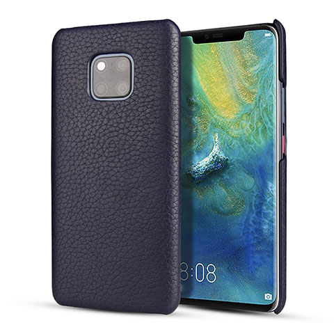 Custodia Lusso Pelle Cover P01 per Huawei Mate 20 Pro Blu