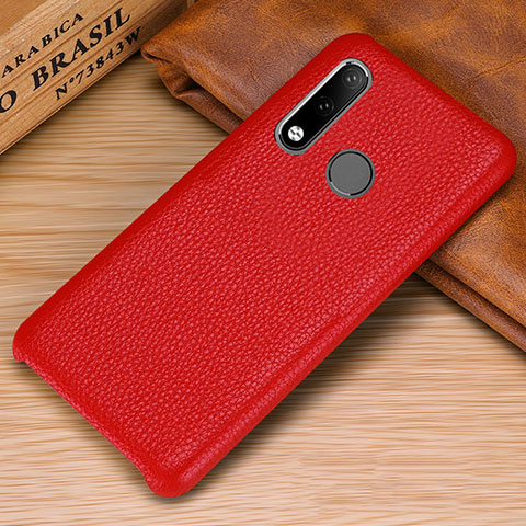 Custodia Lusso Pelle Cover P01 per Huawei P30 Lite New Edition Rosso