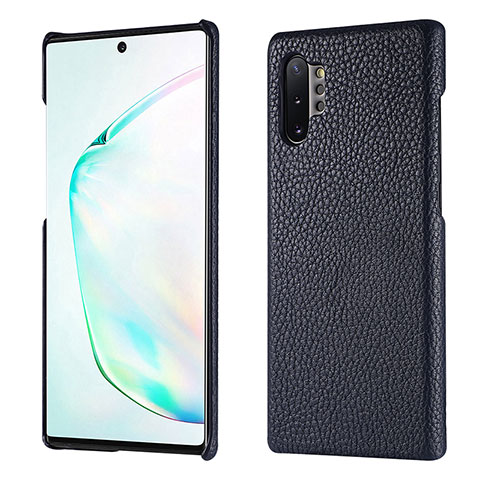 Custodia Lusso Pelle Cover P01 per Samsung Galaxy Note 10 Plus 5G Blu