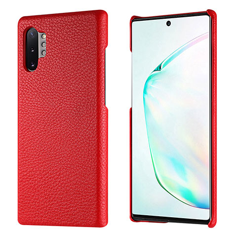 Custodia Lusso Pelle Cover P01 per Samsung Galaxy Note 10 Plus Rosso