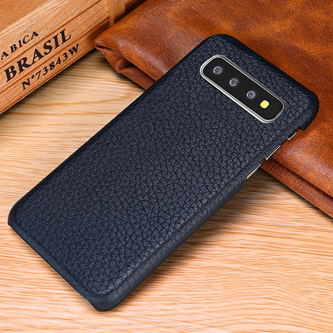 Custodia Lusso Pelle Cover P01 per Samsung Galaxy S10e Blu