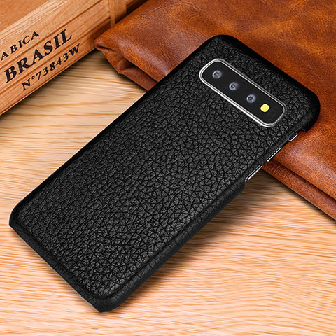 Custodia Lusso Pelle Cover P01 per Samsung Galaxy S10e Nero