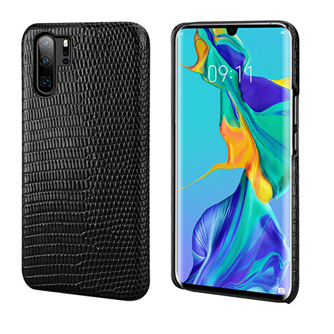 Custodia Lusso Pelle Cover P02 per Huawei P30 Pro New Edition Nero