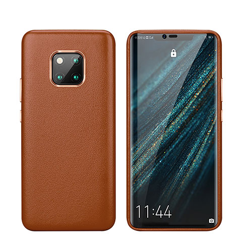 Custodia Lusso Pelle Cover P03 per Huawei Mate 20 Pro Marrone