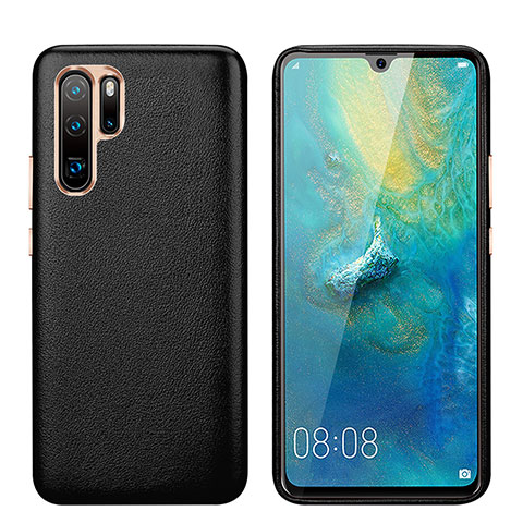 Custodia Lusso Pelle Cover P03 per Huawei P30 Pro Nero