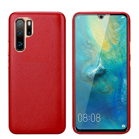 Custodia Lusso Pelle Cover P03 per Huawei P30 Pro New Edition Rosso